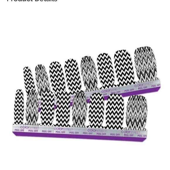 Color Street | Keep Calm and Chevron, Chevron design on clear base nail strips - Picture 12 of 16